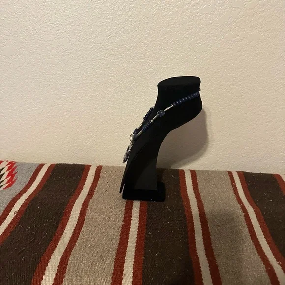 Hand Crafted Lapis Lazuli, Sodalite and Sterling Silver Beaded Necklace - Picture 2 of 3